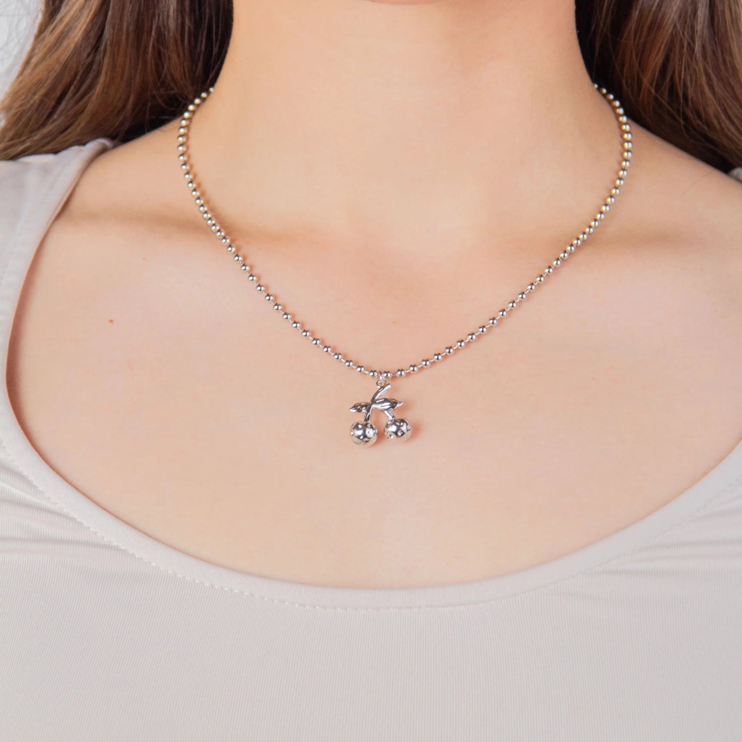 Collar Silver cherry
